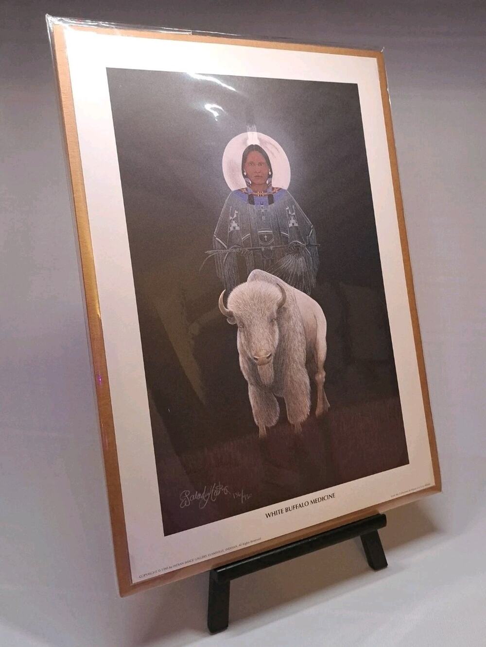 Paladine H. Roye Signed Ltd. Ed. Print 'White Buffalo Medicine' 136/950 Ponca